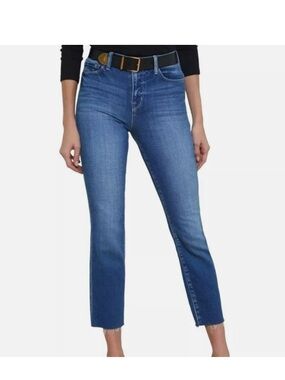L’AGENCE Sada Jeans Women's Size 26 High Rise Cropped Slim New Raw Hem